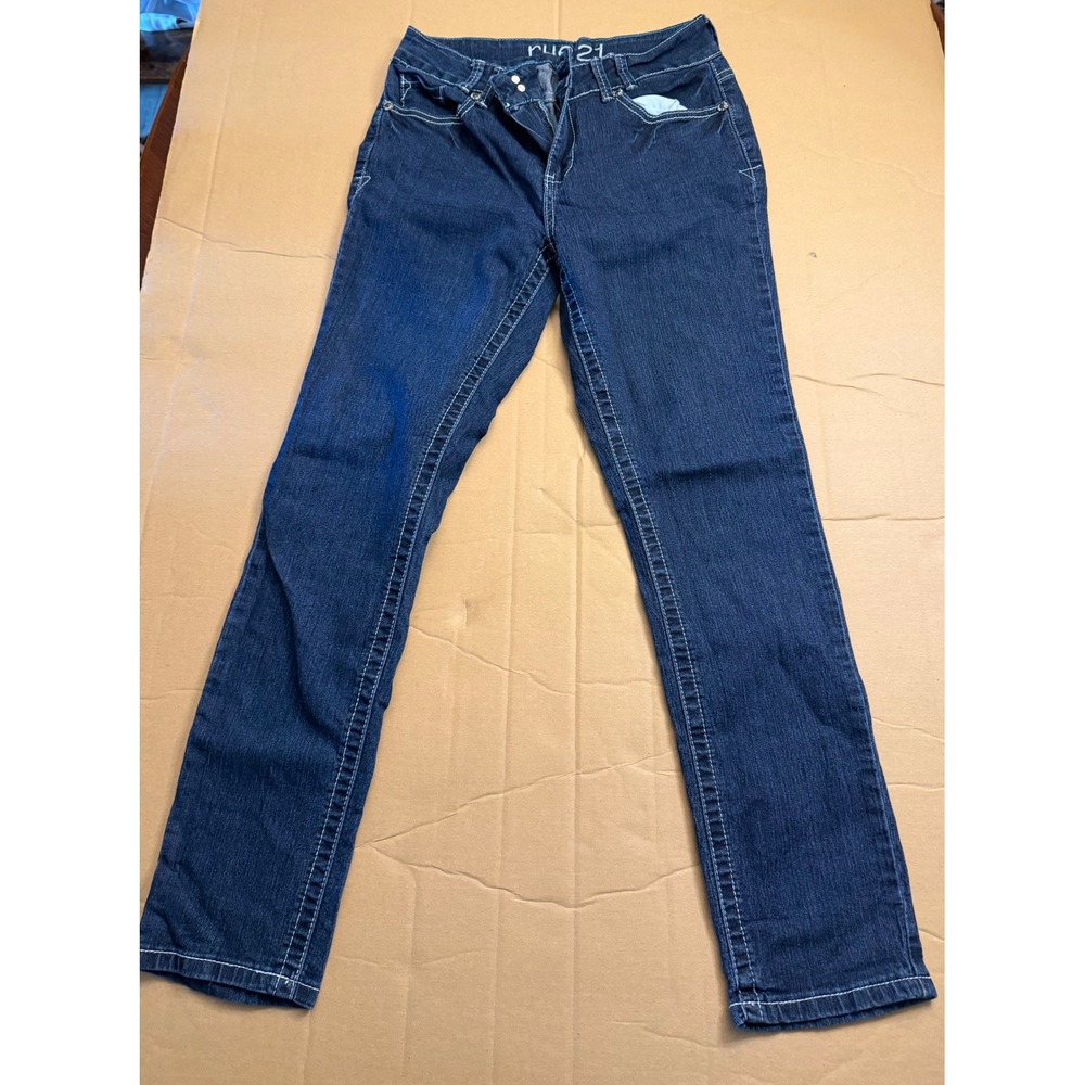 Rue21 High Rise Skinny Jeggings Dark Wash Denim Blue Jeans Size 5/6 Short